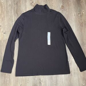 Croft & Barrow Long-sleeve Mockneck Black Medium